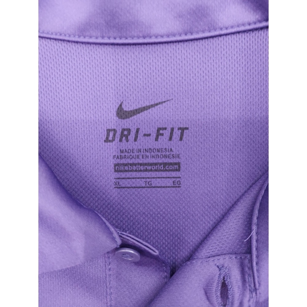 Lot of 3 Nike Dri-FIT Golf Polo Shirt Mens XL Purple Pink Orange Logo Swoosh - Picture 16 of 16